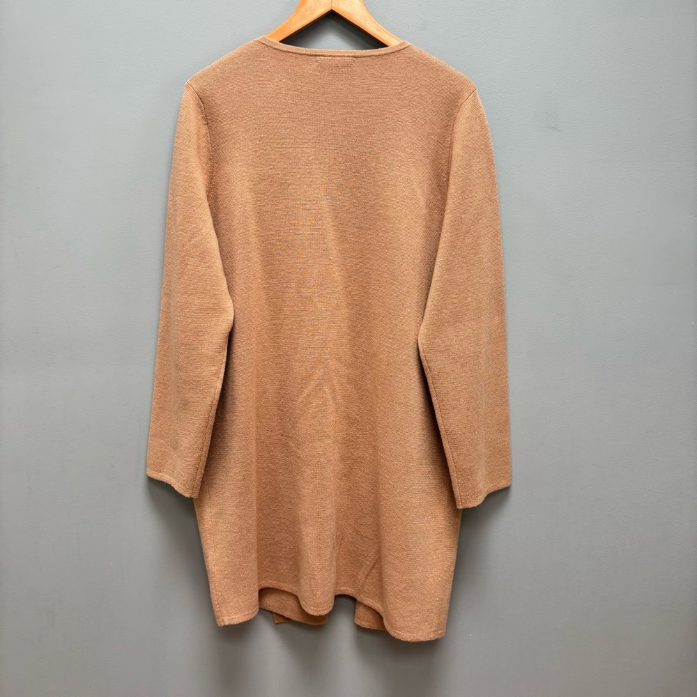 J. Crew Juliette collarless sweater-blazer in khaki L - Picture 8 of 9